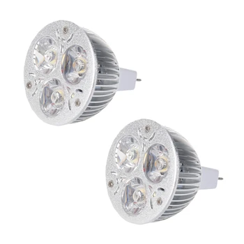 2X 3W 12-24V MR16 топло бяло 3 LED светлина прожектор лампа крушка само