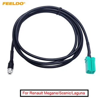 FEELDO 1Pc Нов 150cm Aux кабелен адаптер Mini ISO 3.5MM жак кабел за Renault OEM радио CD плейър #FD2859