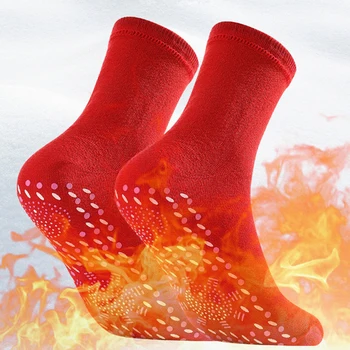 1pairs Зимни топли чорапи Самонагряващи се чорапи Жени Магнитна терапия за крака Здравни чорапи Чорапи за облекчаване на болката Чорапи за мъже и жени