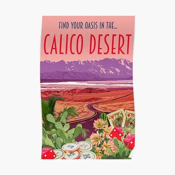 Calico пустиня пътуване плакат реколта начало живопис декорация декор стенопис модерно изкуство печат стена стая смешно картина без рамка