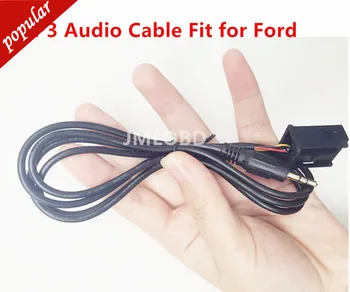 3.5mm 6000 CD външен AUX входен адаптер за кабел MP3 аудио кабел подходящ за Ford Focus MK2 C-MAX S-MAX Mondeo Fiesta Fusion