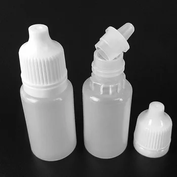 10pcs бутилка за капки за очи PE пластмасова прозрачна изстискваща капкомер бутилки празен контейнер за опаковане за пътуване