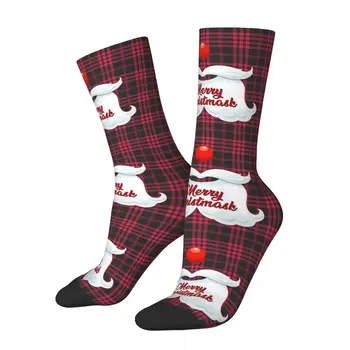 Весела Коледа Чорапи Мъже Жени Полиестер Мода Лос Дядо Чорапи Harajuku Пролет Лято Есен Зима Средна тръба Чорапи Подаръци