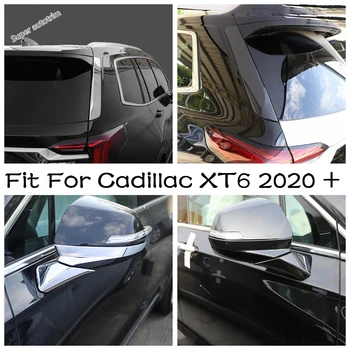 Задно триъгълно огледало за прозорци Декорирани / Странична врата огледало за обратно виждане Защита на лентата Cover Trim за Cadillac XT6 2020 - 2022