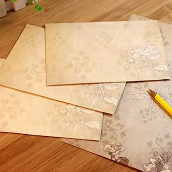 30Pcs реколта канцеларски флорални хартия за писане съвпадение пликове комплекти за ръкописни писма, разнообразни цветове