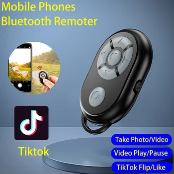 Мобилен телефон Bluetooth дистанционно за iPhone Samsung Xiaomi Huawei OPPO дистанционно управление камера контролер за Tiktok живо видео завой