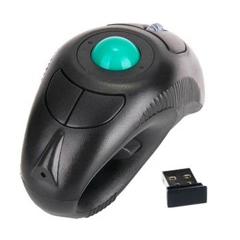 2.4G Безжична въздушна мишка Ергономична тракбол Ръчен пръст USB мишка USB оптична тракбол мишки Trackball мишки за лаптоп