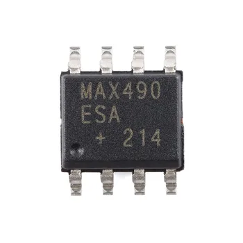 10pcs / лот MAX490ESA + T SOP-8 MAX490ESA RS-422 / RS-485 интерфейс IC ниска мощност, Slew-Rate-Limited RS-422 / RS-485 интерфейс IC