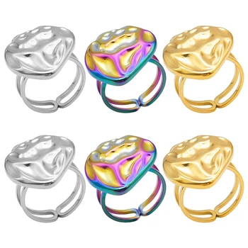 неръждаема стомана Пръстени във формата на сърце за жени Любовта сърцето чар пръстени Мъжка мода Дамски бижута Мода 2024 Коледен подарък