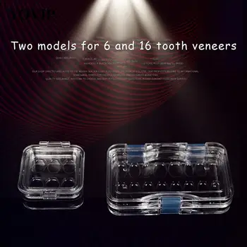 1PCS пластмасова кутия за зъби за протези за съхранение на коронка и мостове мембрана пластмасова кутия за зъби за протези прозрачна кутия за зъби