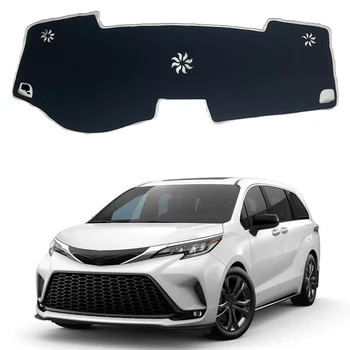 За Toyota Sienna 2011-2014 Car Dashboard Cover Избягвайте Light Pad Instrument Panel Mat Килими Dash Board Mat Sun Protector Pad