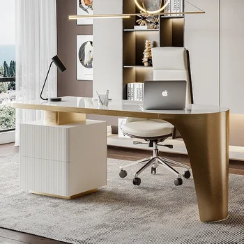 Писане на светло луксозно бюро Модерни прости малки изпълнителни шисти Компютърни бюра Многофункционални иновативни дизайнерски офис мебели