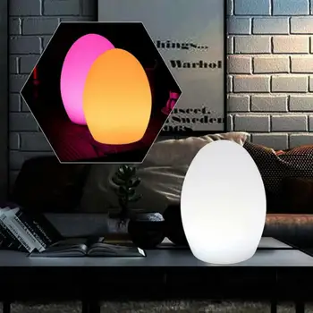  LED нощни светлини USB акумулаторна яйце форма RGB Pat светлина бебе хранене спящ око защита лампа открит бар настолна лампа