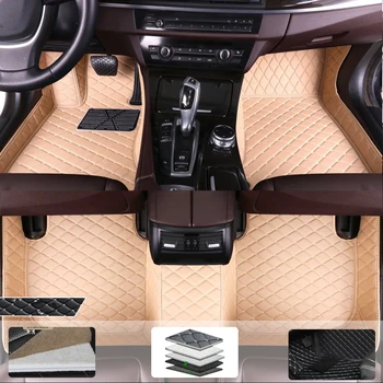 Стелки за кола за Citroen C3 XR 2015 2016 2017 2018 2019 Персонализирани авто подложки за крака Кожени водоустойчиви килими интериорни аксесоари