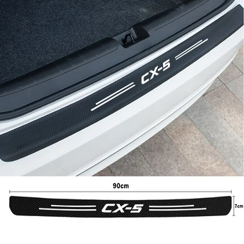 Кола заден багажник анти-ритник кожа защита стикери за Mazda CX5 CX-5 CX 5 кола багажника броня охрана плоча въглеродни влакна Decal