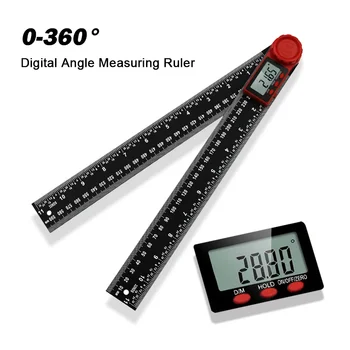 0-360 цифров транспортир гониометър квадратна линийка дърводелец ъгъл детектор ниво измерване владетел инструмент инклинометър гониометър