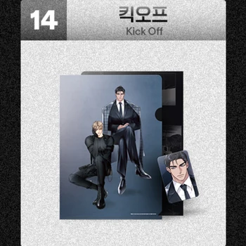 [Официален оригинал] Корея bl комикс Kick Off Clear File+Black Tiger Photo Card set BWRT Themed MD