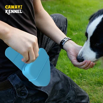 Силиконова чанта за лечение на кучета Pet Portable Dog Training Waist Bag Outdoor Feeder Puppy Snack Pouch Food Reward Storage Bag Pet Supplies