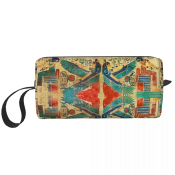 Египетски богини Голям грим чанта цип торбичка пътуване козметични чанти чанта за съхранение за жени