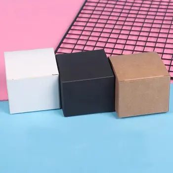 30pcs Черно бяло картонена кутия Крафт хартиени кутии за опаковане Червило Козметична опаковка DIY занаятчийски бижута парти подаръчни кутии
