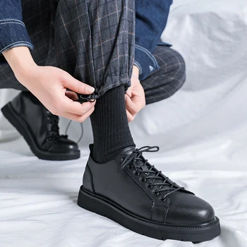 Марка Оксфорд Кожени обувки Мъже Официална черна рокля Обувки Мъжка мода Парти обувки за мъже 2023 Сапатос де вестир де лос Хомбрес