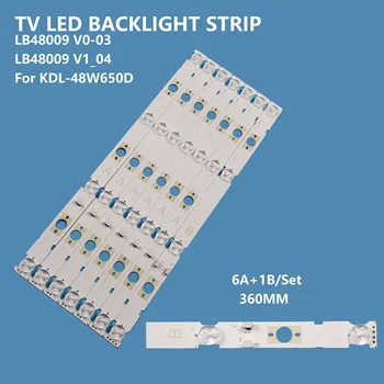  7Pcs / комплект телевизор LED подсветка лента бар светлина LB48009 V0_03 V1_04 A / B за SONY KDL-48W650D 48WD653 48W655D 48W650D LSY480HN02