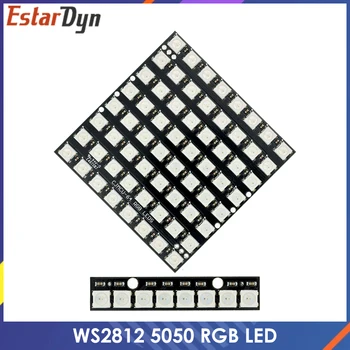 8 64 канал WS2812 WS2812B SK6812 5050 RGB LED лампа панел модул 5V 8Bit 64Bit дъга LED прецизна