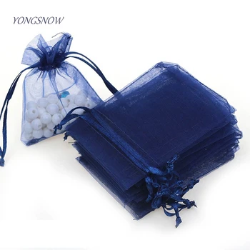 20PCS 7 * 9cm органза чанти бижута подарък чанти XMAS бонбони подарък чанти за бижута чанти за опаковане сватбено тържество