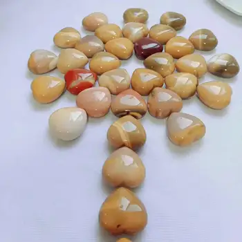 Търговия на едро с естествени ръчно издълбани лечебни Mookaite кристал камък сърце форма занаят за подаръци LCK