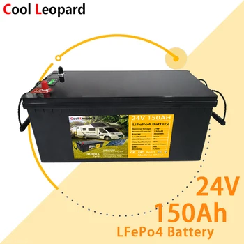 Литиево-фосфатна батерия 24V 150Ah LiFePo4 Вградена BMS система за генериране на слънчева енергия се използва за външно захранване на RV